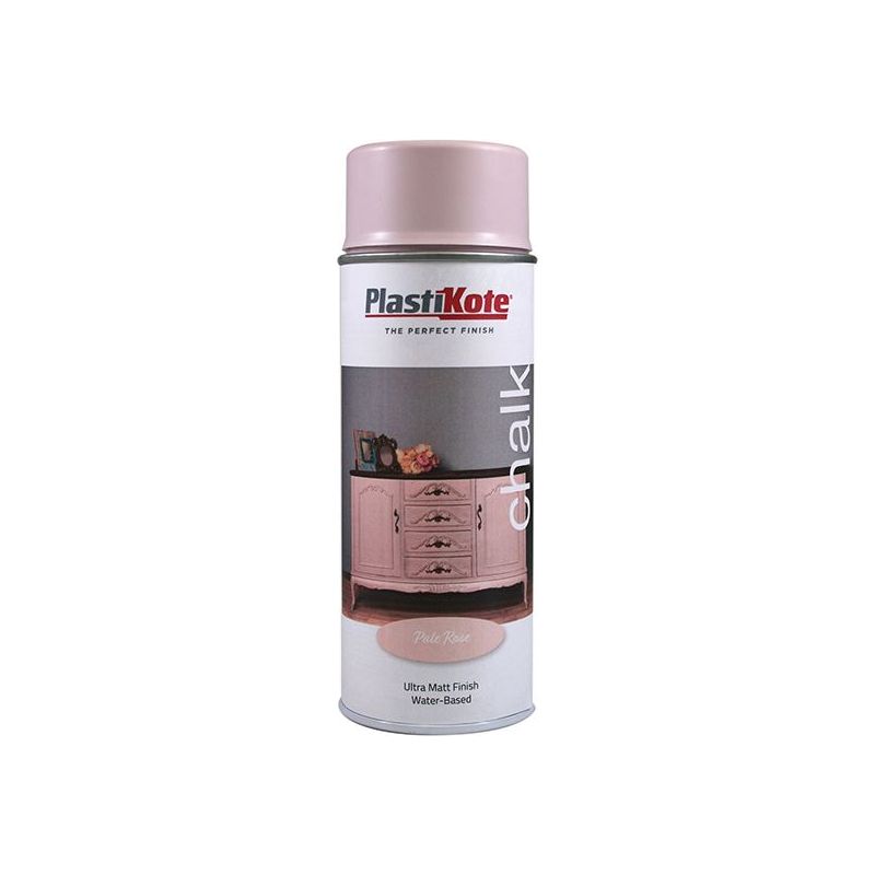 Plastikote Chalk Finish Spray Pale Rose 400ml PlastiKote - RockBottom Nothampton