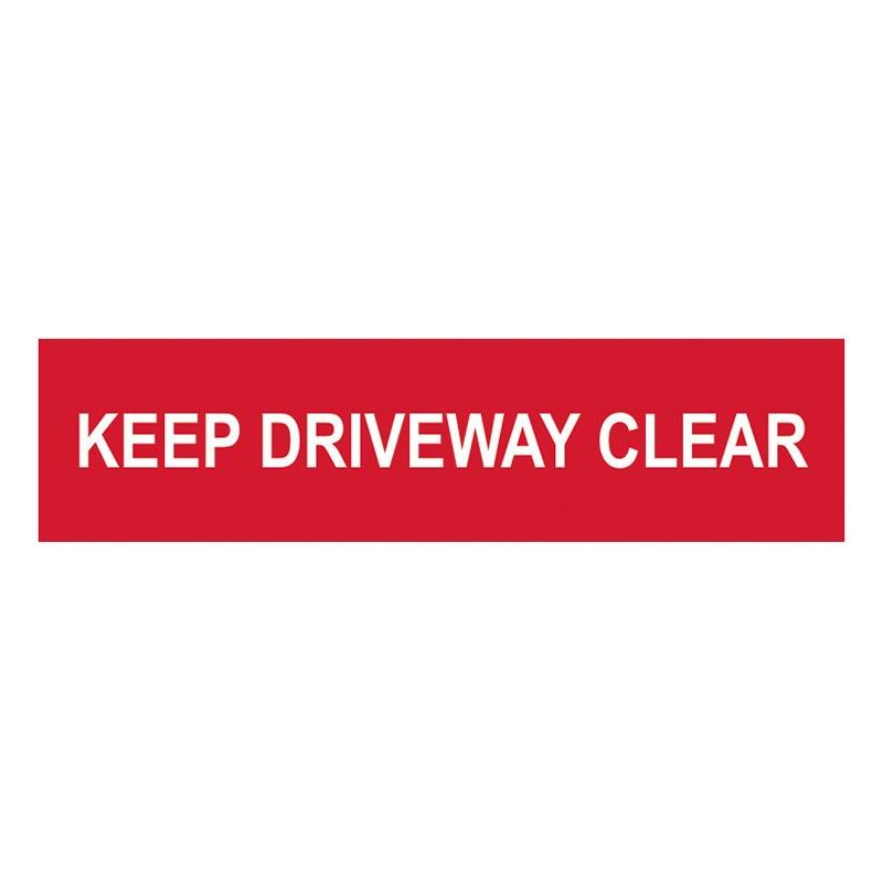 Scan Keep Driveway Clear - PVC Sign 200 x 50mm Scan - RockBottom Nothampton