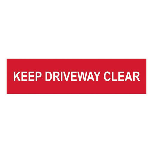 Scan Keep Driveway Clear - PVC Sign 200 x 50mm Scan - RockBottom Nothampton