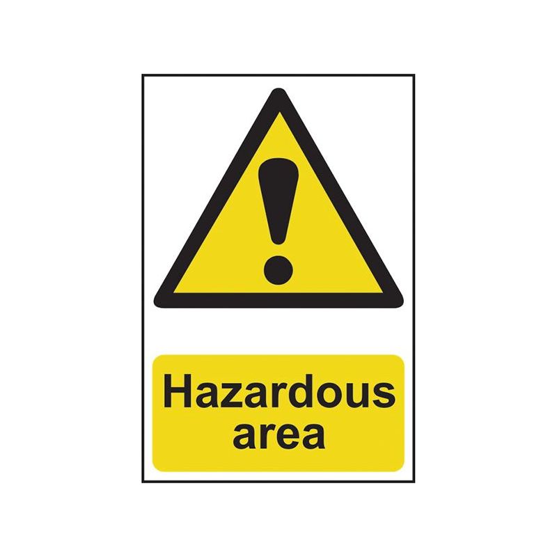 Scan Hazardous Area - PVC Sign 400 x 600mm Scan - RockBottom Nothampton