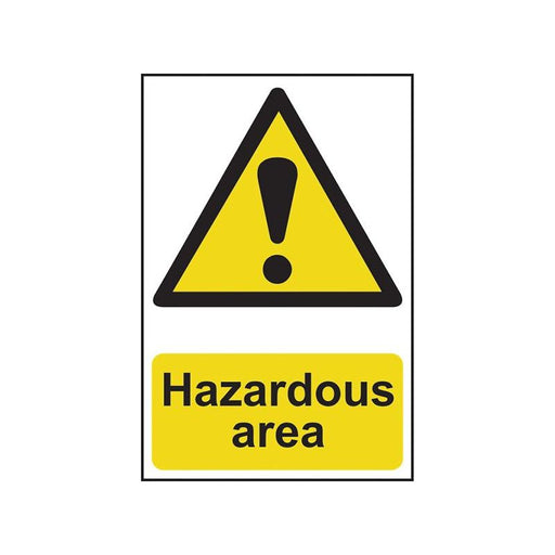 Scan Hazardous Area - PVC Sign 400 x 600mm Scan - RockBottom Nothampton