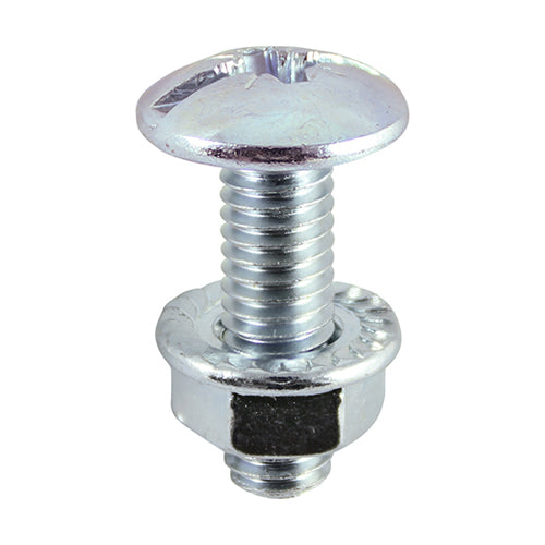 TIMCO Cable Tray Bolts & Flange Nuts Silver - M6 x 12