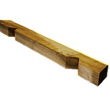 Not specified UC3 Treated Fence Post 125 x 75x 24000mm 3 Notched