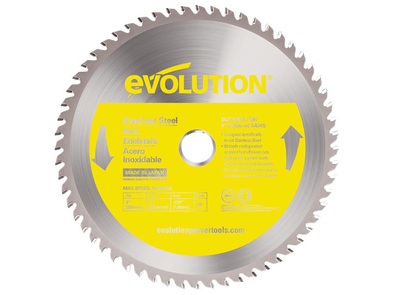 Evolution - Stainless Steel Cutting Circular Saw Blade 230 x 25.4mm x 60T