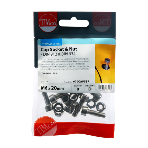 TIMCO Cap Socket Screws DIN912 A2 Stainless Steel