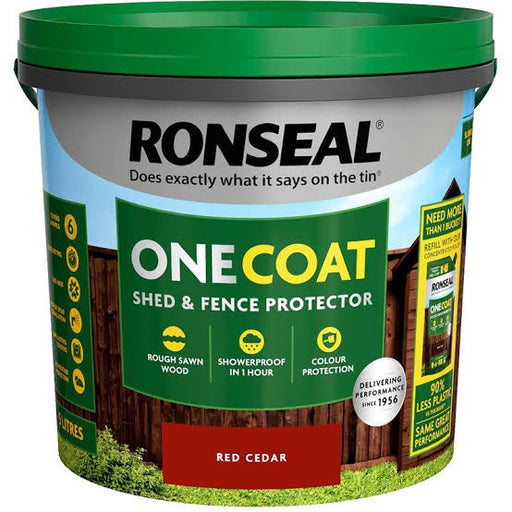 Ronseal 5L One Coat Fence Red Ceder
