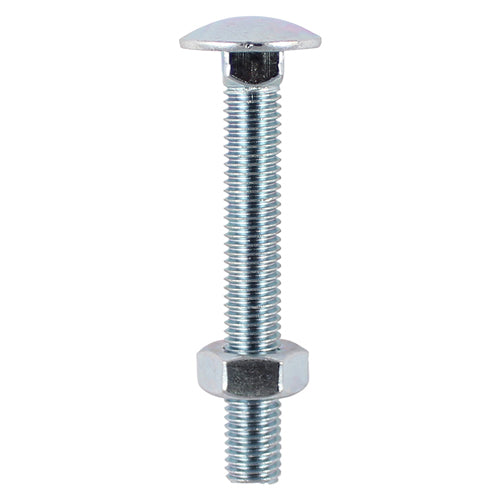TIMCO Carriage Bolts DIN603 & Hex Full Nuts DIN934 Silver - M10 x 100 (Part 2)