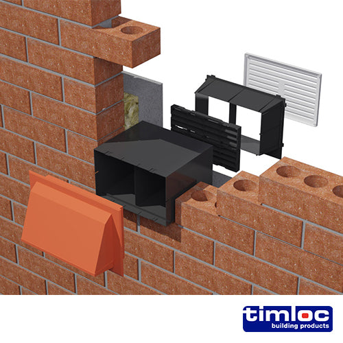 Timloc Through-Wall Cavity Sleeve for Two Airbricks Stacked