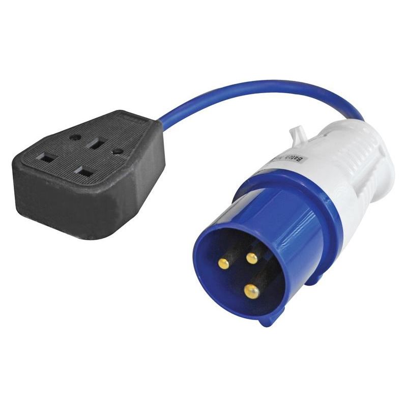 Faithfull Power Plus Fly Lead 240V 3-Pin Plug to 240V 3-Pin Socket & 35cm Lead Faithfull Power Plus - RockBottom Northampton