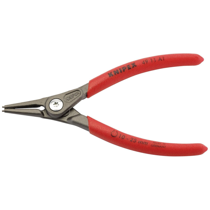 Draper Knipex 49 11 A1 140mm External Straight Tip Circlip Pliers, 10 - 25mm Cap Draper - Town Tools 