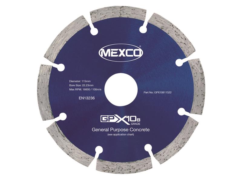 MEXCO - GPX10-8 Concrete Diamond Blade 115 x 22mm