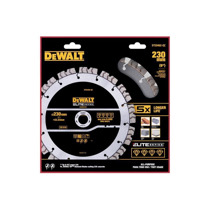Dewalt Power Tools ELITE SERIES™ All Purpose Diamond Segmented Wheel 230 x 22.2mm DeWALT Power Tools - RockBottom Northampton