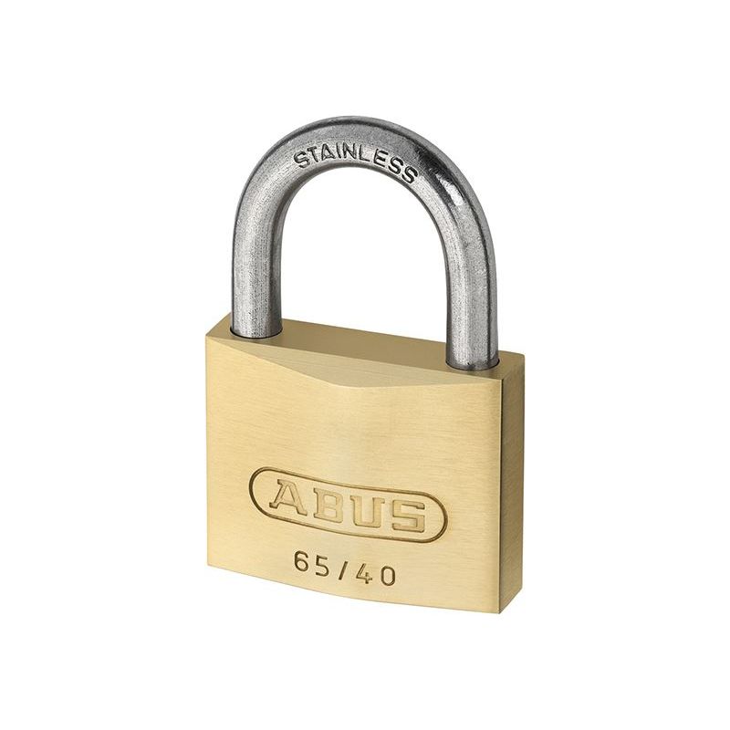 Abus Mechanical 65IB/30mm Brass Padlock Stainless Steel Shackle Keyed Alike 6304 ABUS Mechanical - RockBottom Northampton 