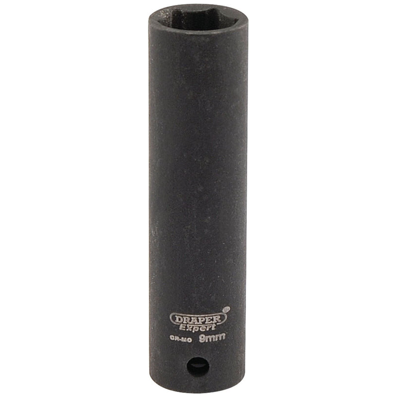 Draper Expert HI-TORQ 6 Point Deep Impact Socket, 1/4" Sq. Dr., 9mm Draper - Town Tools 