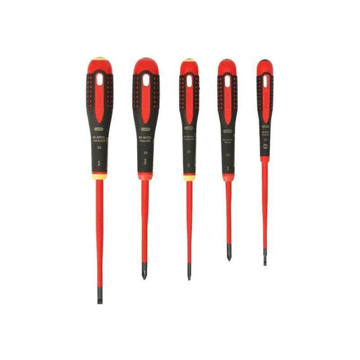Bahco BE-9881SL ERGO™ Slim VDE Insulated Screwdriver Set, 5 Piece Bahco - RockBottom Northampton