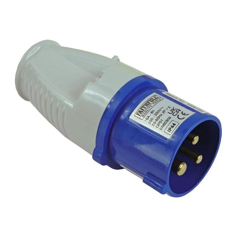 Faithfull Power Plus Blue Replacement Plug 16A Faithfull Power Plus - RockBottom Northampton