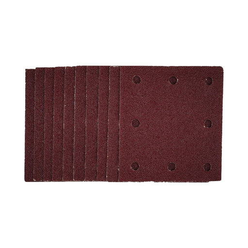 Draper 1/4 Sanding Sheets with Hook and Loop, 115 x 105mm, 40 Grit (Pack of 10) Draper - Town Tools 