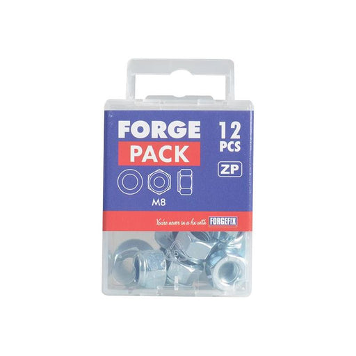 Forgefix Nyloc Nuts & Washers Zinc Plated M8 ForgePack 12 ForgeFix - RockBottom Northampton