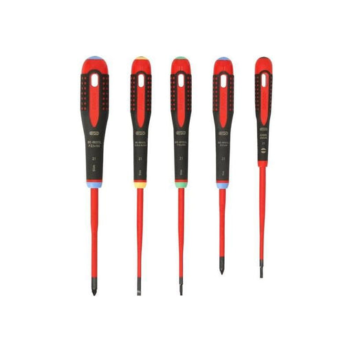 Bahco BE-9872SL ERGO™ VDE Insulated Screwdriver Set, 5 Piece Bahco - RockBottom Northampton