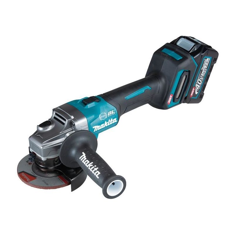 Makita GA004GD201 XGT® 40Vmax BL Angle Grinder 115mm 40V 2 x 2.5Ah Li-ion Makita - RockBottom Northampton 