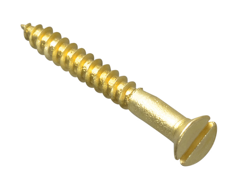 ForgeFix Wood Screw Slotted CSK Brass 1in x 4 ForgePack 35