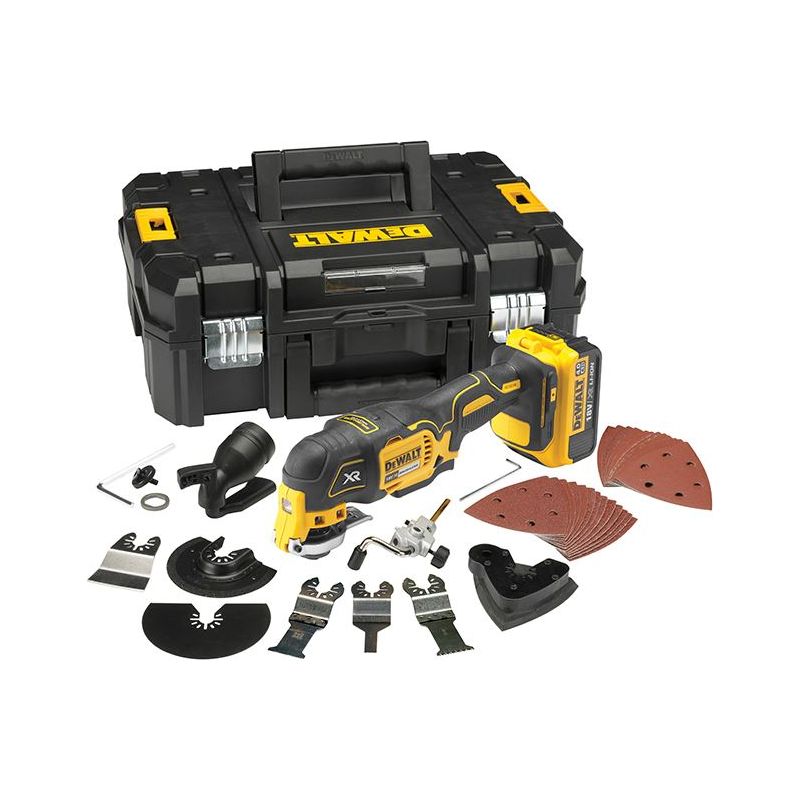 Dewalt Power Tools DCS355M1 XR Brushless Oscillating Multi-Tool 18V 1 x 4.0Ah Li-ion DeWALT Power Tools - RockBottom Northampton
