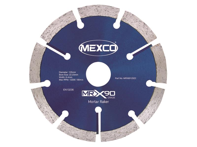 MEXCO - X90 Grade Mortar Raking Diamond Blade 125 x 22mm
