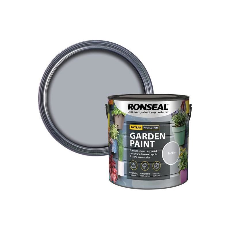 Ronseal Garden Paint Pebble 2.5 litre Ronseal - RockBottom Nothampton