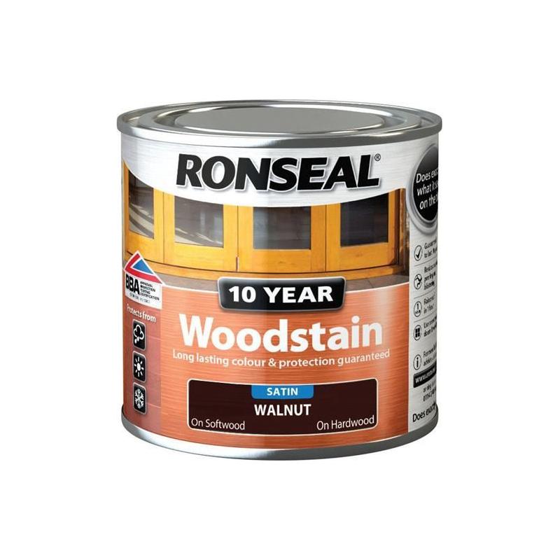 Ronseal 10 Year Woodstain Walnut 250ml Ronseal - RockBottom Nothampton