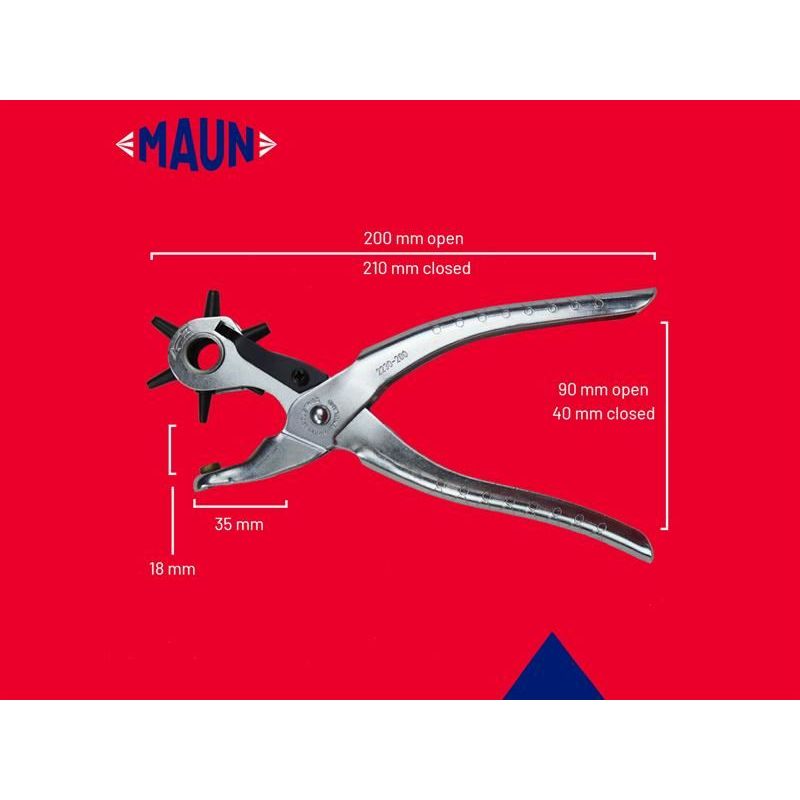 Maun Revolving Leather Hole Punch Pliers Maun - RockBottom Northampton