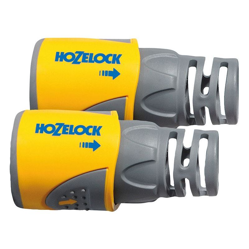 Hozelock 2050 Hose End Connector Plus for 12.5-15mm (1/2-5/8in) Hose (Twin Pack) Hozelock - RockBottom Northampton