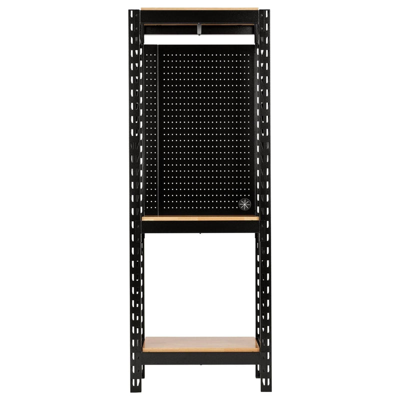 Bunker 17 Piece Modular 3 Tier Racking with Hardwood Shelving and Pegboards, 750mm Draper - Town Tools