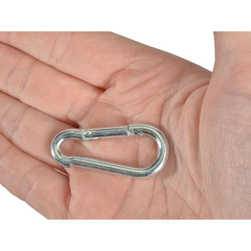 Faithfull Fire Brigade Snap Hook 4mm Zinc Plated (Pack 4) Faithfull - RockBottom Northampton