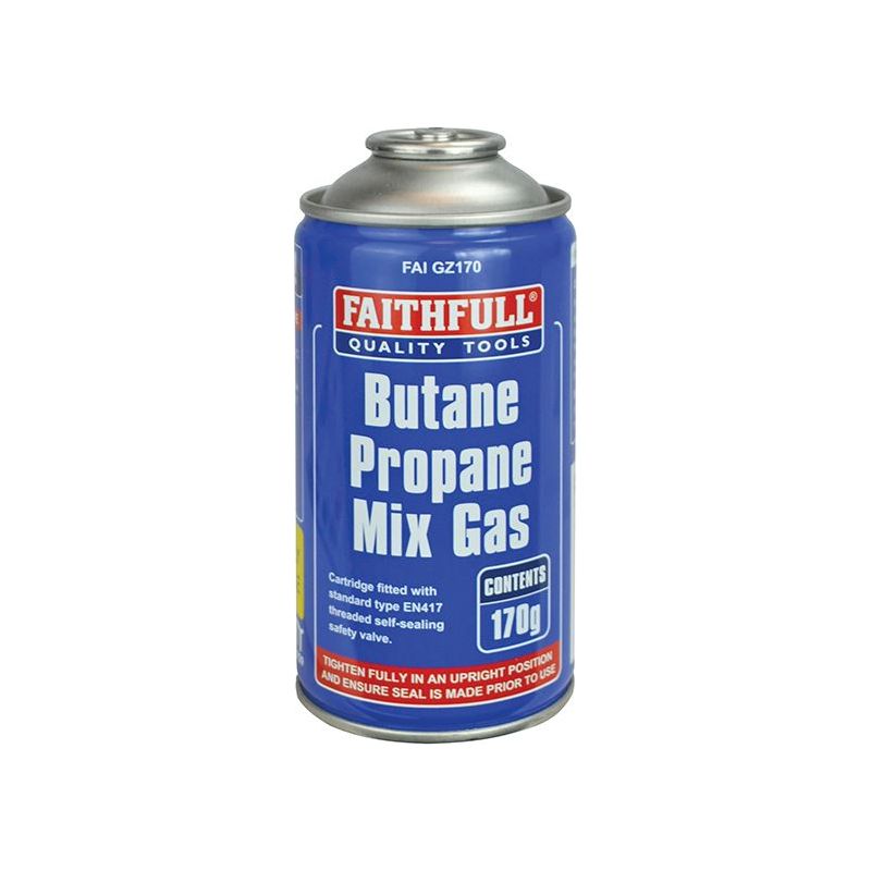 Faithfull Butane Propane Mix Gas Cartridge 170g Faithfull - RockBottom Northampton