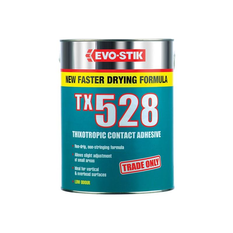 Evo-Stik TX528 Thixotropic Contact Adhesive 5 Litre EVO-STIK - RockBottom Northamptin
