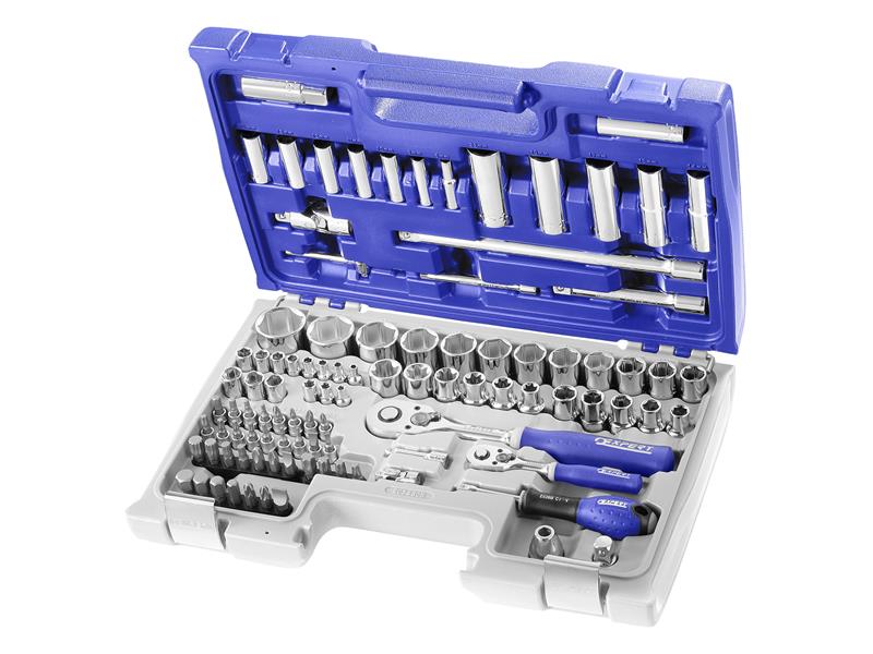 Expert - 1/4 & 1/2in Drive Socket & Accessory Set, 98 Piece