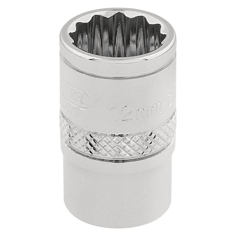 Draper HI-TORQ 12 Point Socket, 3/8" Sq. Dr., 12mm 32772 Draper - Town Tools 