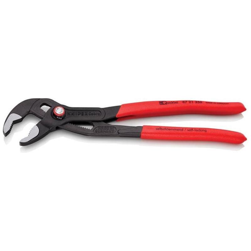 Knipex Cobra® Quickset Water Pump Pliers PVC Grips 250mm Knipex - RockBottom Northampton