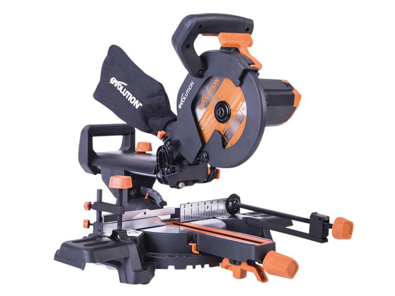 Evolution - R210SMS+ Pro Multi-Material Sliding Mitre Saw 210mm 1500W 110V