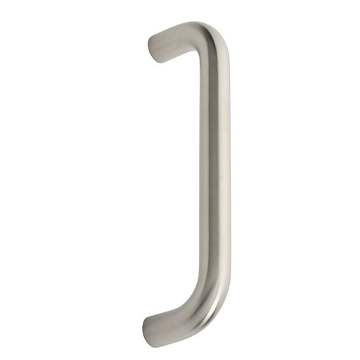 22Mm Dia. D Pull Handle - 225Mm C/C - Bolt Through Fixing - Satin Stainless Steel