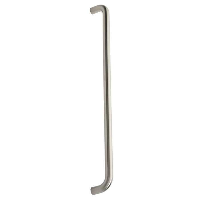 22Mm Dia. D Pull Handle - 600Mm C/C - Bolt Through Fixing - Satin Stainless Steel