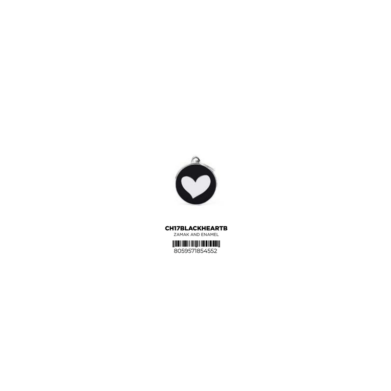 I TAG YOU - HEART ENAMELED TAG (BLACK)