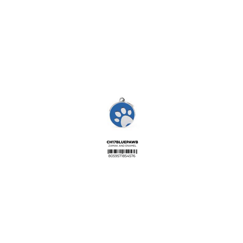 I TAG YOU - PAW ENAMELED TAG (BLUE)