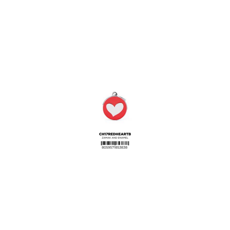 I TAG YOU - HEART ENAMELED TAG (RED)
