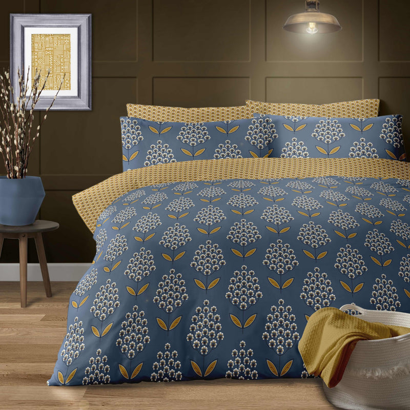 BELLISSIMO Christine Blue Double Duvet Cover Set