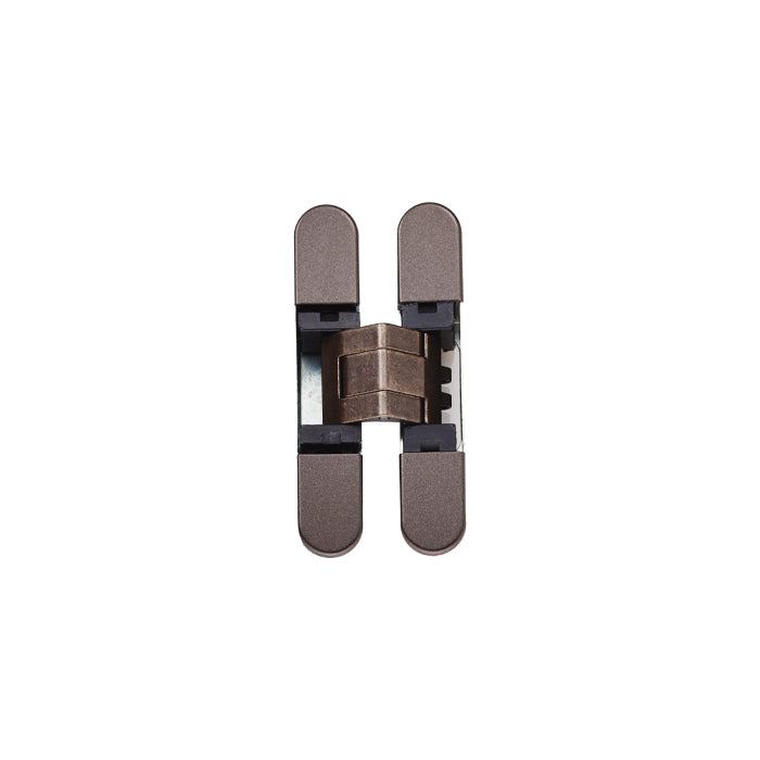 929 Stars 3D Concealed Hinge 76 X 14Mm Bronze Plated-Pozi Screws Not Supplied - Brass Bronzed 76 x 14mm