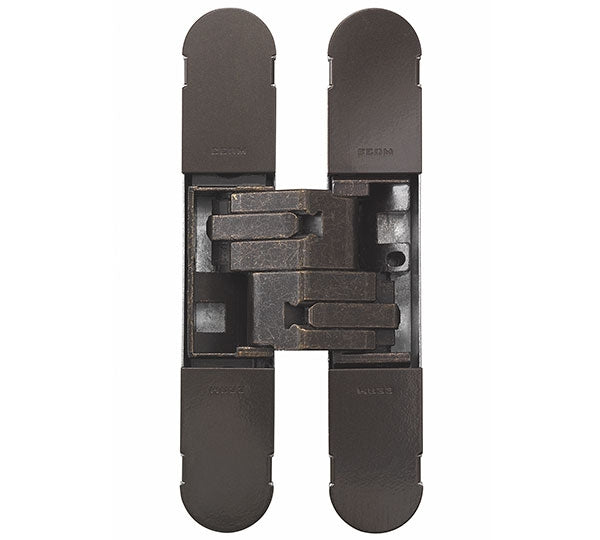 1131 Stars 3D Concealed Hinge 160 X 32Mm Bronze Plated - Screws Not Supplied - Brass Bronzed 160 x 32 mm