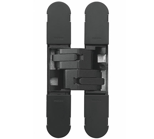 1131 Stars 3D Concealed Hinge 160 X 32Mm Matt Black Varnished - Screws Not Supplied - Matt Black Varnished 160 x 32 mm