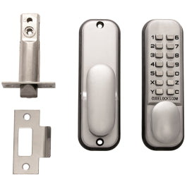 155 Mechanical Mortice Latch Dual Plate Silver Grey Hrb Cb - Silver Grey