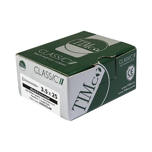 TIMCO Classic Multi-Purpose Countersunk Black Woodscrews — Box